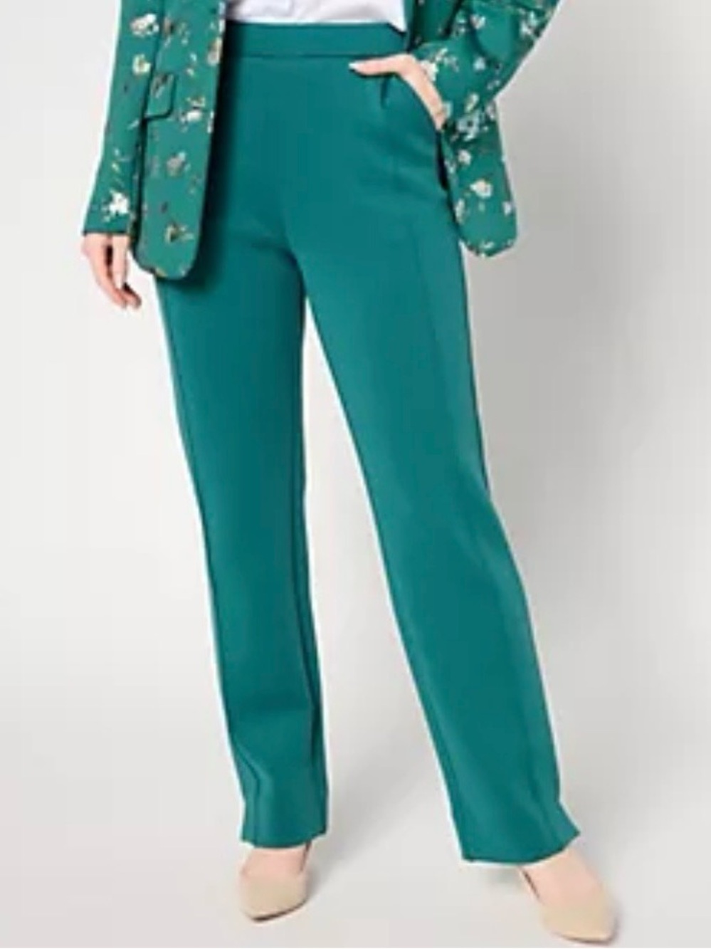 Isaac Mizrahi Live! Regular Scuba Straight Leg Pants Size 6 NWT